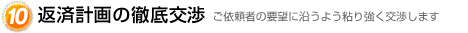 返済計画の徹底交渉で安心